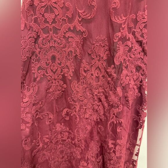 BB Dakota Maroon Whimsy Goth Cadence Lace Swing Dress SZ S - Picture 3 of 5